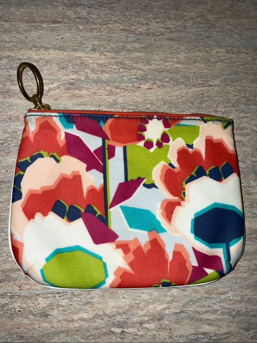 Fossil Multicolor Floral Zip Pouch